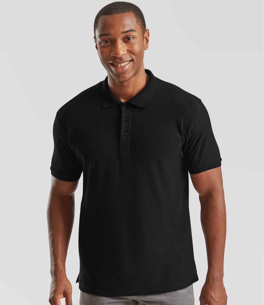 Fruit of the loom black polo shirt best sale